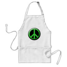 Símbolo de paz verde delantales