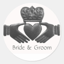 Símbolo del amor de Claddagh del irlandés Pegatinas