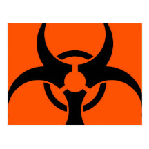 Símbolo del Biohazard Tarjetas Postales