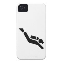 Símbolo del buceo con escafandra Case-Mate iPhone 4 carcasa