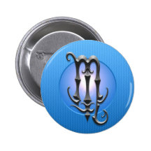 Símbolo del escorpión del hierro, azul pin
