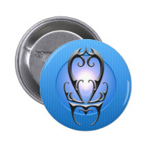 Símbolo del libra del hierro, azul pins