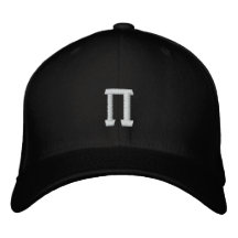 Símbolo del número del pi gorra bordada