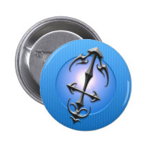 Símbolo del sagitario del hierro, azul pin