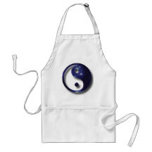 Símbolo del universo de Yin y de Yang Delantales