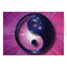 Símbolo del universo de Yin y de Yang Felicitacion