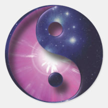 Símbolo del universo de Yin y de Yang Pegatinas