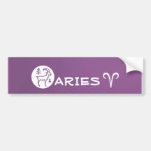 Símbolo del ZODIACO del ARIES Pegatina De Parachoque