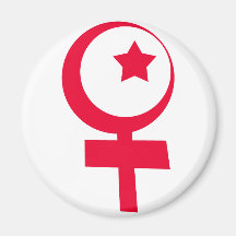 Símbolo islámico del feminismo imán para frigorífico