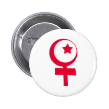 Símbolo islámico del feminismo pin