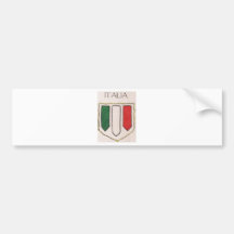símbolo italiano etiqueta de parachoque