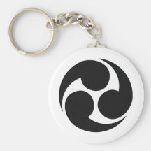 Símbolo japonés del escudo KAMON de la familia Llaveros