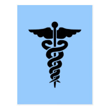 Símbolo médico postales