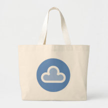 Símbolo mullido de la nube del tiempo bolsa lienzo