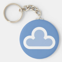 Símbolo mullido de la nube del tiempo llavero personalizado