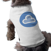 Símbolo mullido de la nube del tiempo camisa de perro