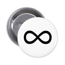 Símbolo negro del infinito pins