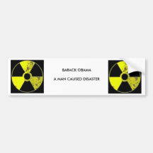 símbolo nuclear, símbolo nuclear, BARACK OBAMAA M… Pegatina De Parachoque