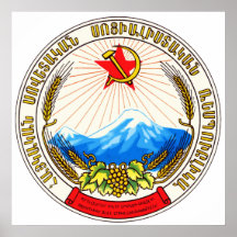 Símbolo oficial de la heráldica de Armenia del esc Posters
