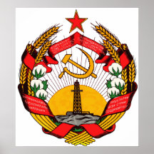 Símbolo oficial de la heráldica de Azerbaijan del  Posters