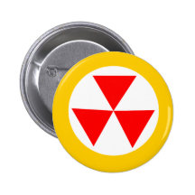 Símbolo radiactivo pin