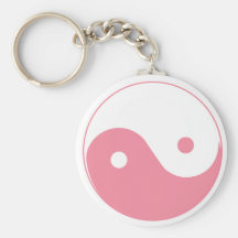 Símbolo rosado de Yin-Yang Llaveros
