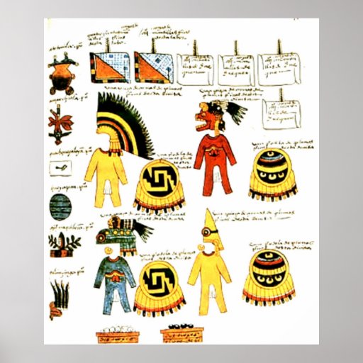 Símbolos aztecas impresiones