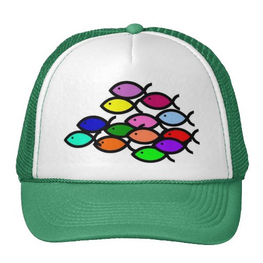 Símbolos cristianos de los pescados - escuela del  gorro de camionero