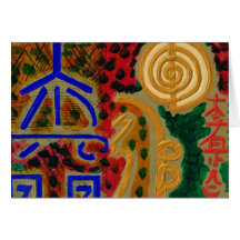 Símbolos curativos principales de REIKI Tarjetón