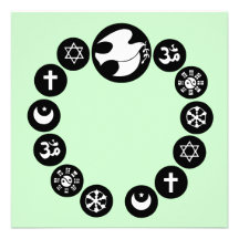 Símbolos de la religión del mundo anuncio personalizado
