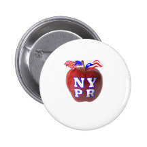 Símbolos de Nueva York Puerto Rico combinados Pins