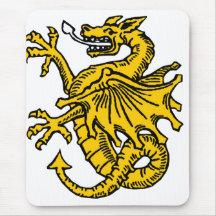 Símbolos e ilustraciones del dragón alfombrilla de ratones