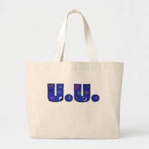 Símbolos religiosos azules de UU Bolsas