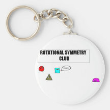 Simetría rotatoria llaveros personalizados