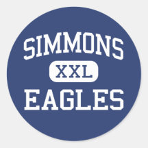 Simmons - Eagles - joven - Aberdeen Dakota del Sur Pegatina