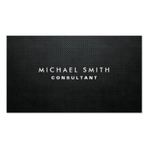 Simple llano negro moderno elegante profesional tarjetas de visita
