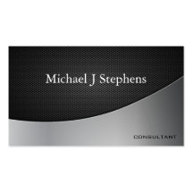 Simple texturizada metal negro profesional moderno plantilla de tarjeta de visita