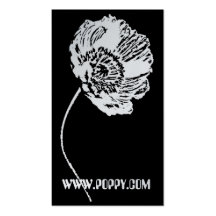 Simplicidad de la amapola plantilla de tarjeta personal