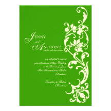 Simplicidad elegante de DIY en esmeralda y crema Invitaciones Personales
