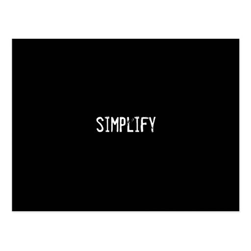 simplifique tarjeta postal