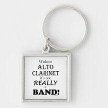 Sin el Clarinet del alto Llavero Personalizado