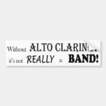 Sin el Clarinet del alto Pegatina De Parachoque