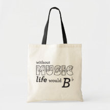 Sin vida de la música B-plano Bolsa De Mano