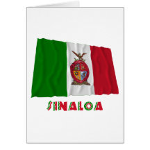 Sinaloa que agita la bandera oficiosa felicitación