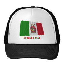Sinaloa que agita la bandera oficiosa gorras de camionero