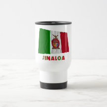 Sinaloa que agita la bandera oficiosa taza de café