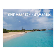 Sint Maarten - escena de la playa de San Martín Tarjeta Postal