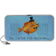 Sir Fishy Mustached Fish Portátil Altavoz