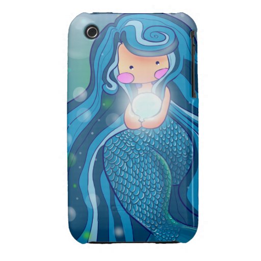 Sirena con el caso brillante del iPhone 3G/3GS de  iPhone 3 Case-Mate Funda