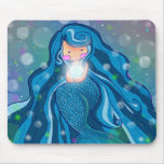 Sirena con el mousepad brillante de la perla alfombrillas de raton 
